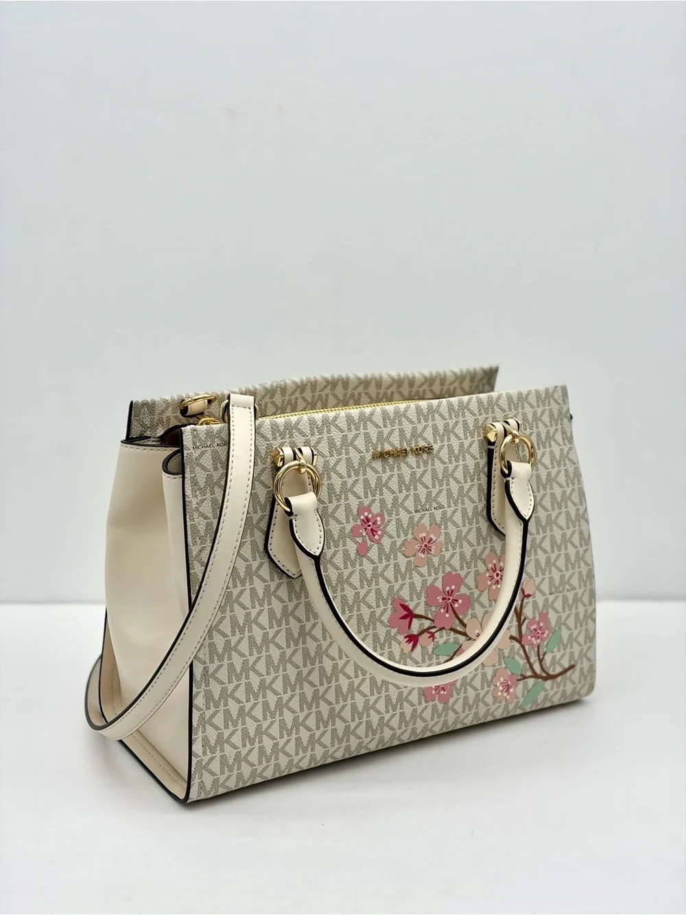 MICHAEL KORS Marilyn Md Embellished Signature Logo Satchel Crossbody